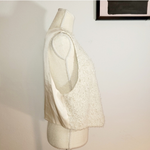 Coldwater Creek Womens Vest Vintage Farmhouse Style Silk Made in USA sz Med - Picture 2 of 10